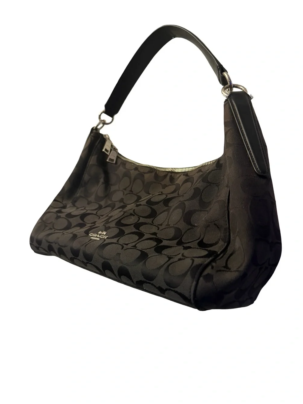 Coach signature monogram hobo shoulder bag